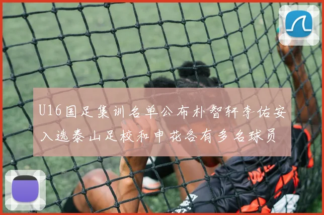 U16国足集训名单公布朴智轩李佑安入选泰山足校和申花各有多名球员参与